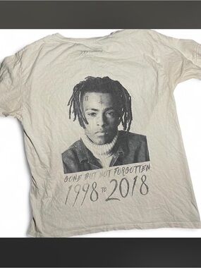 XXXTentacion RIP Memorial T-Shirt White XS 17 Bad Vibes Forever Rap Tee